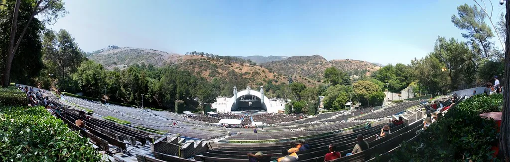 Outdoor amphitheater with stage and seating Outdoor amphitheater with stage and seating