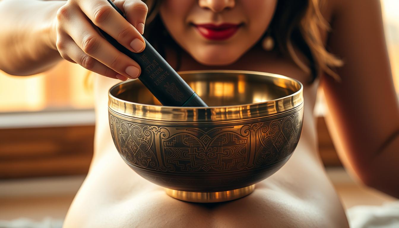 Comment utiliser un bol tibétain sur le ventre